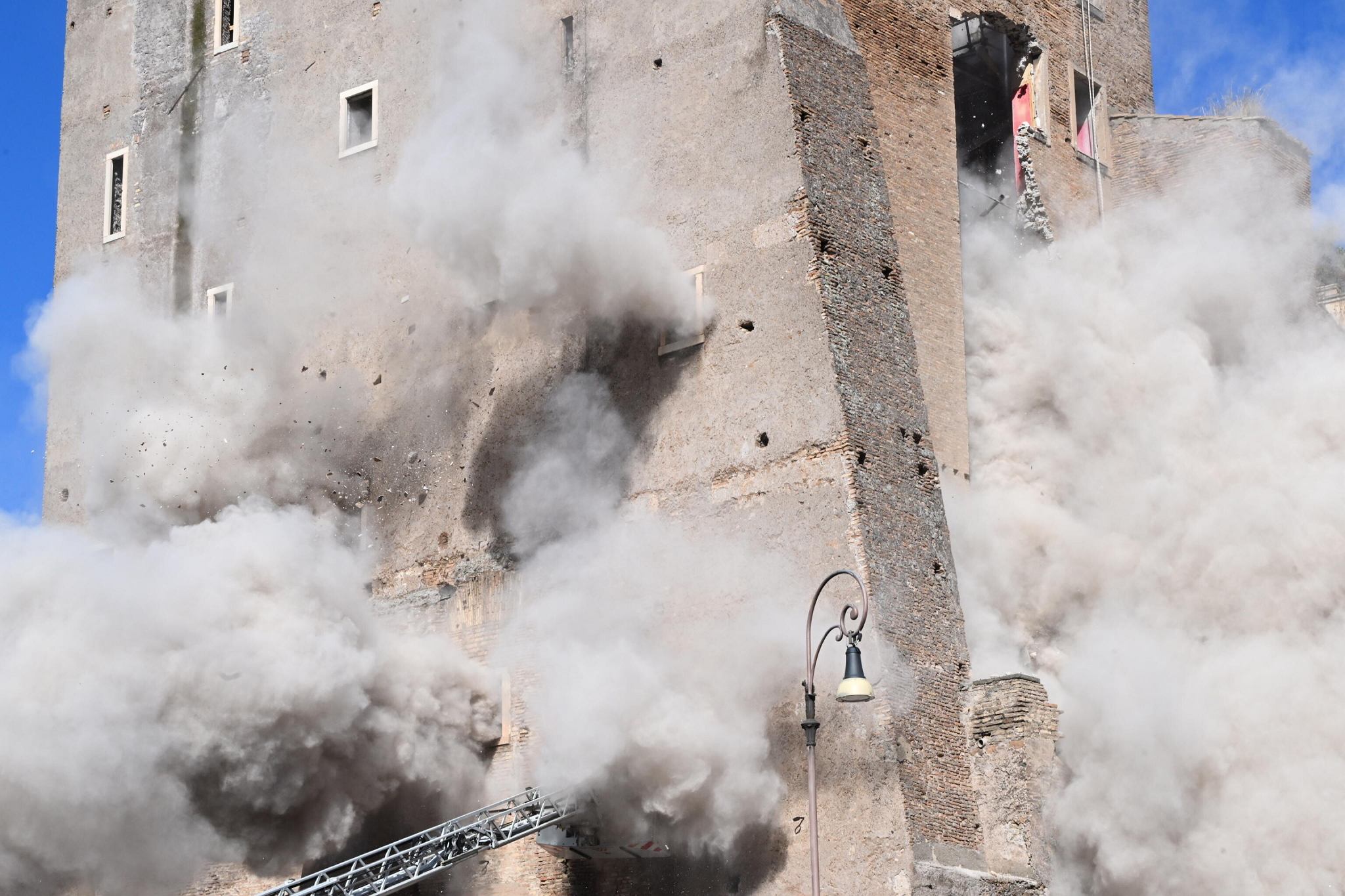 Italy. A worker recovered from the rubble of a collapsed tower in Rome has died